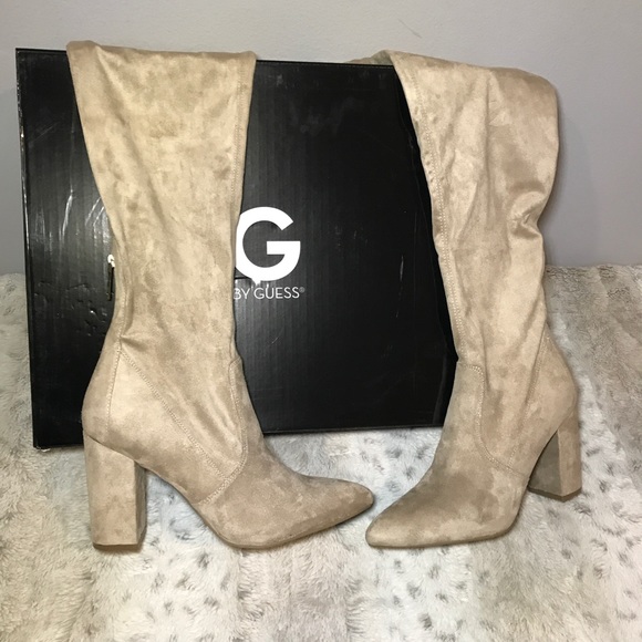 🆕NIB Azella Over-the-Knee Tan Vegan Suede Boots - Picture 2 of 7